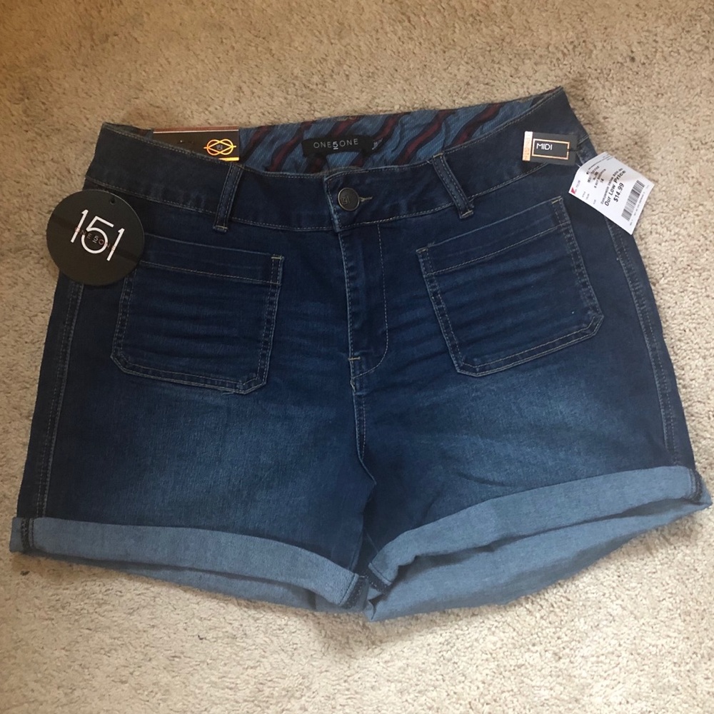 NWT Midi Denim Shorts!